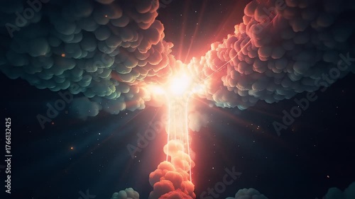 planets in a vibrant nebula cosmic scene space ; fantasy art background