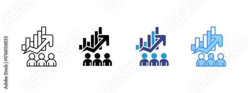Productivity icon set multiple style collection