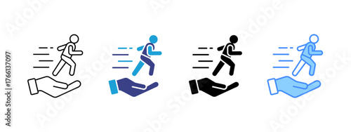 Speed icon set multiple style collection