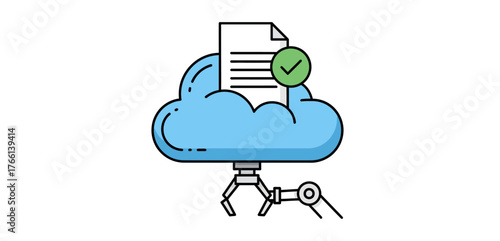 automated document processing ensuring compliance a cloud-based robotic arm handles documents ideal for streamlining business workflows