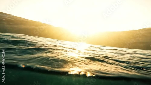 Sunlight streams through vibrant turquoise ocean water illuminating rising bubbles and a serene underwater world creating a dynamic and peaceful aquatic scene