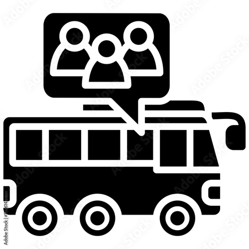 Public Transportation glyph icon