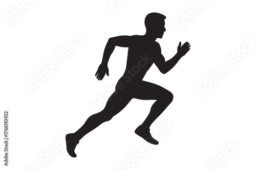 running woman silhouette