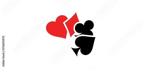 playing card suits art hearts diamonds clubs and spades symbolizing game night fun and casino excitement ideal for entertainment marketing and luck.