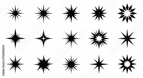 Starburst Vector Collection A Dazzling Array of Abstract Shapes and Sparkle Designs for Creative Projects