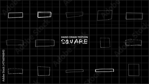 Hand Draw Square Motion Animation	