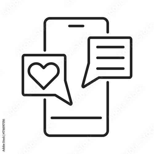 online chat web line icon