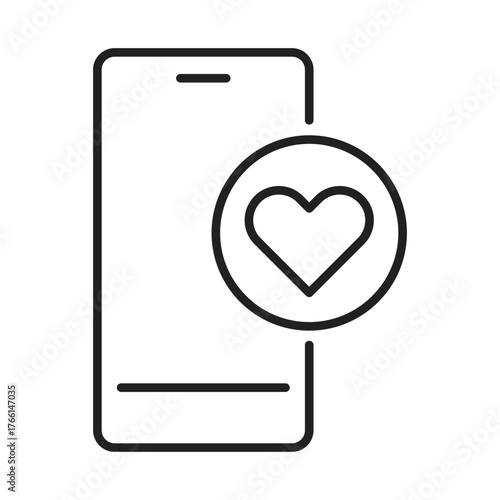 phone like web line icon