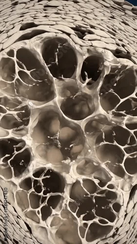 Osteoporosis Bone Loss – 3D Microscopic Bone Structure Animation