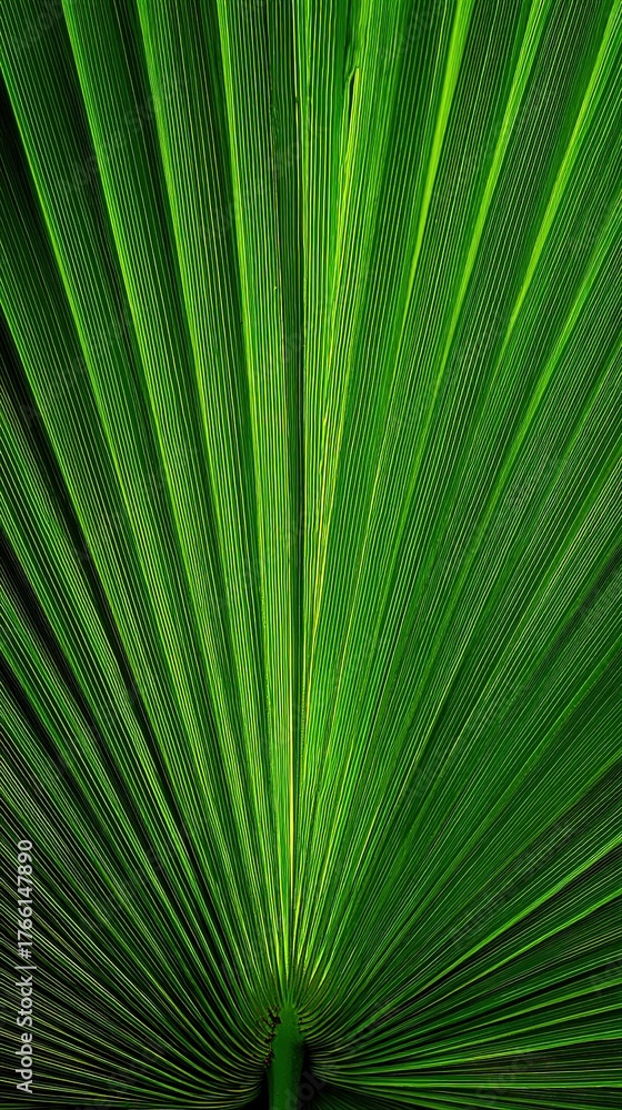 Obraz premium Green Palm Leaf Texture Background Nature Abstract Design