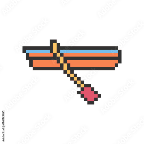raft boat retro pixel art