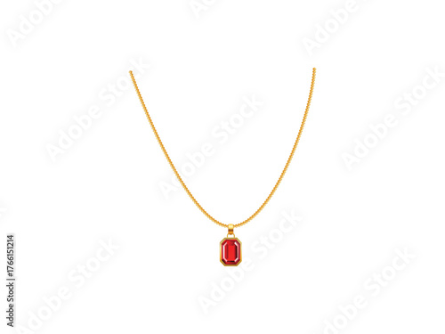 Gold chain isolated Vector necklace. Gold chain isolated Vector illustration of necklace