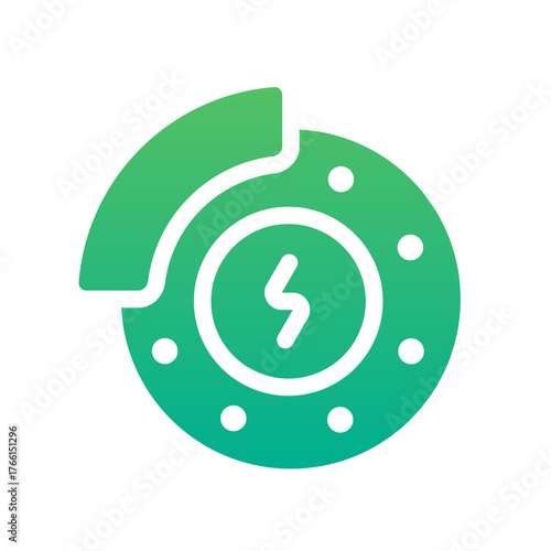 regenerative brakes gradient icon