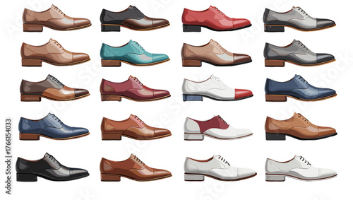 Cap Toe Shoes Illustration Vectors featuring classic craftsmanship, smooth finishes, and artistic compositions that reflect confidence, luxury, and the enduring charm of dress shoes.