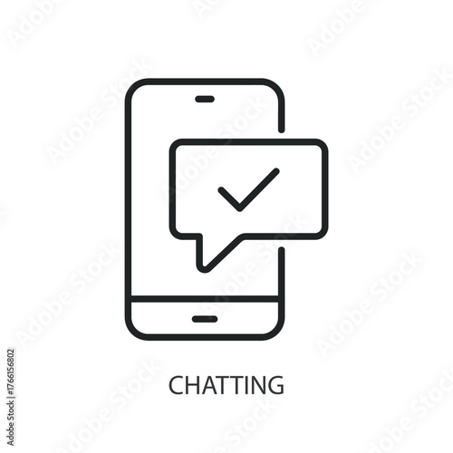 Chatting thin line vector icons.