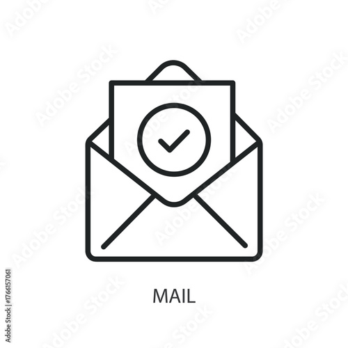 Mail thin line vector icons.