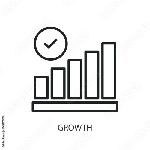 Growth thin line vector icons.
