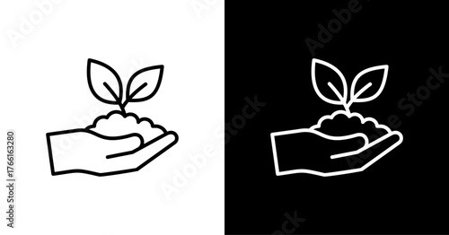 Conservation White Icon Set Design