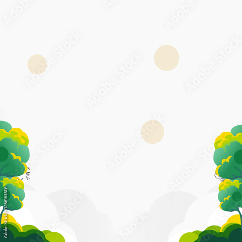 vector illustration of an abstract background with trees