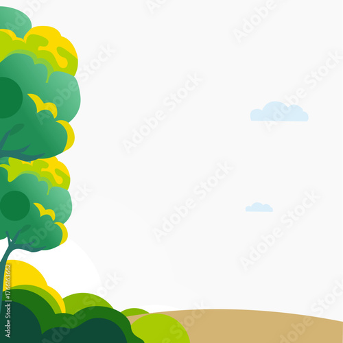 summer landscape with trees