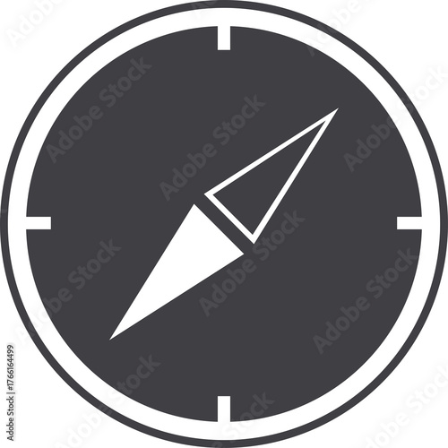 Free Download Dark Gray Compass With White Needle On Transparent Background With Cardinal Directions Marked - GFXLoad