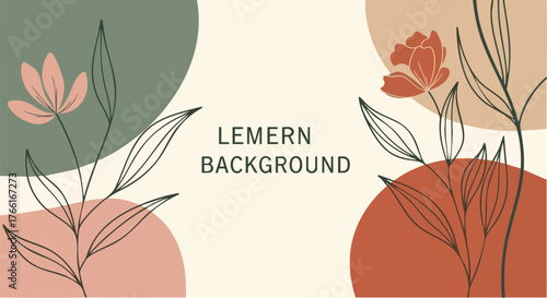 Abstract floral background with pastel circles.