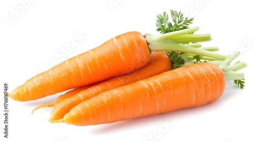 Fresh Orange Carrots with Greens
