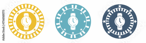 Watch icon. Watch illustration label design. Design for business. Vector illustration.