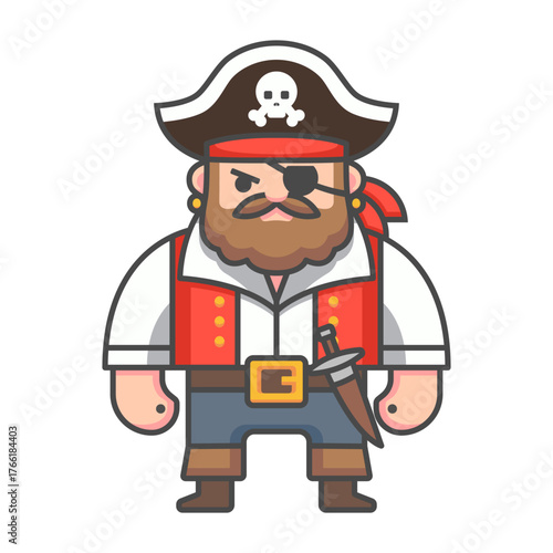 Pirates captain vector art