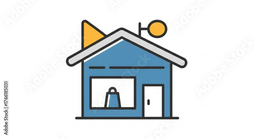 Small business storefront symbolizes local commerce, retail shop, and community support for entrepreneurs