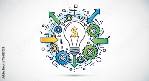 Creative business idea generation and implementation, showcasing the process of turning innovative concepts into reality