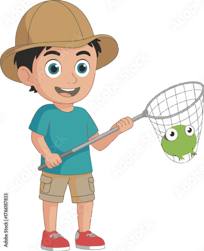 boy with a fishing rod