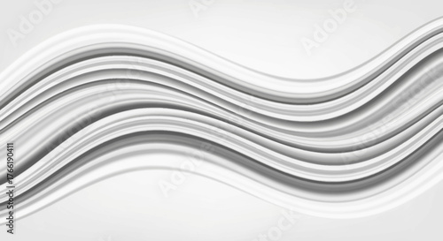 Abstract Wave Background Elegant Grey and White Curving Lines for Modern Design