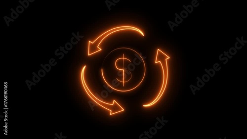 Wallpaper Mural Glowing neon Financial growth dollar coin icon animation,Glowing blue neon hand holding dollar coin animated,Glowing neon financial chart with dollar coin 4k video footage motion, Torontodigital.ca
