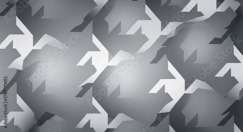 Dynamic grayscale houndstooth pattern with subtle depth and shadow play, creating an elegant and modern abstract background texture for design projects and contemporary aesthetics