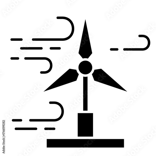 Wind Energy   Icon Element For Design