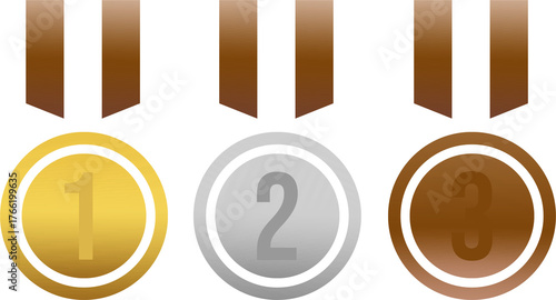 Gold, Silver, and Bronze Medals for Winners and Achievements