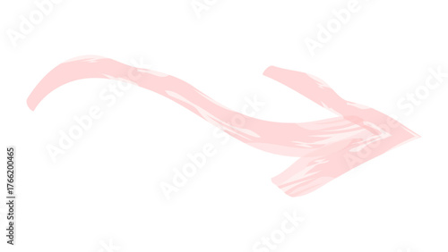 Brush drawn curved arrows. Hand drawn brush arrows in different directions. curved and wavy brush arrow strokes. Curved grunge arrows. vector illustration