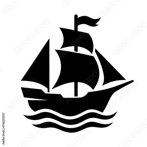 Sailing Ship Vector Icon