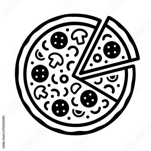 pizza icon vector illustration