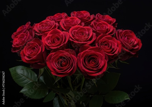 Wallpaper Mural Luxurious bouquet of fresh, deep red roses showcasing natural textures, perfect for celebrating romantic love and special anniversaries ,celebration ,floral ,passion Torontodigital.ca