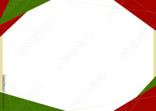 クリスマスカラーのシンプルなフレーム