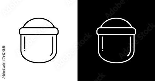 Face Shield Icon Set Multiple Style Collection