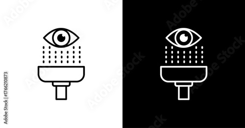 Eye Wash Station Icon Set Multiple Style Collection