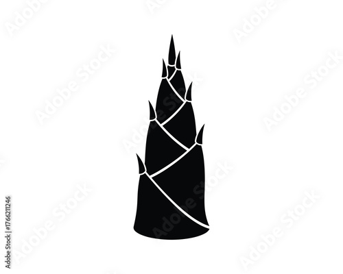 Bamboo Shoot Silhouette Fresh Vegetable Food Ingredient