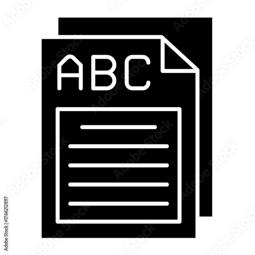 Document  Icon Element For Design	