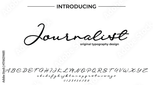 Journalist Journalist- Elegant Script Font for Smooth Handwritten Design and Creative Typography