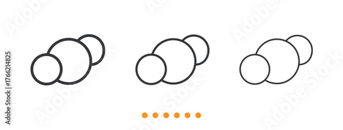 Molecular Structure icon. Thin line icon vector