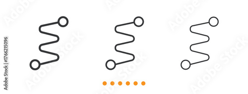 Molecular Structure icon. Thin line icon vector