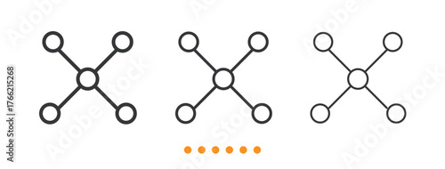 Molecular Structure icon. Thin line icon vector